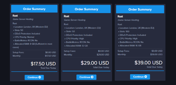 Host Havoc Rust Pricing