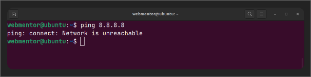 Ping Google DNS Failed